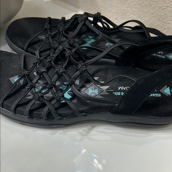 Skechers Women's Black Strappy Sandals - Picture 5 of 7